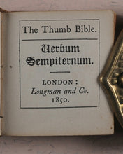 Load image into Gallery viewer, Thumb Bible. Verbum Sempiternum. Longman and co. London. 1850.