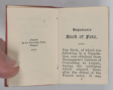 Load image into Gallery viewer, Napoleon's Book of Fate. Bryce, David & Son. Frederick A. Stokes Co. Glasgow and New York. 1905.