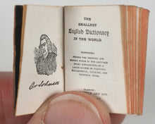 Load image into Gallery viewer, Bryce, David & Son. Glasgow. Advertising. Smallest English Dictionary in the World. Sydney Curio Shop promotional. Circa 1896.