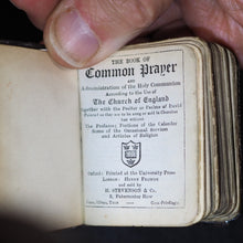 Load image into Gallery viewer, Book of Common Prayer and Administration of the Holy Communion According to the Use of the Church of England. Oxford University Press Warehouse, Amen Corner. Henry Frowde. London. 1898. Silver plaque.