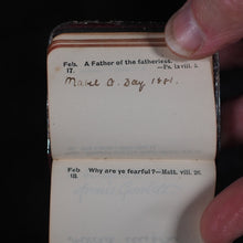 Load image into Gallery viewer, Thumb Birthday Text Book of short verses from the bible. Bryce, David & Son Glasgow. 1894.