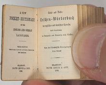 Load image into Gallery viewer, Bryce, David & Son. Glasgow. Advertising. New Pocket Dictionary of the English and German Languages. Pears promo. 1896.