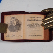 Load image into Gallery viewer, Bryce's Thumb English Dictionary: besides the ordinary and newest words in the language short explanations of a large number of scientific, philosophical, literary, and technical terms. Published by David Bryce and Sons, Glasgow. Fair Hardcover