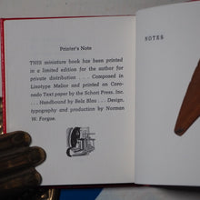 Load image into Gallery viewer, Levitan, Kalman L. MINIATURE BOOKS RELATING TO POSTAGE STAMPS. BLACK CAT PRESS. 1983. SET OF 2 MINIATURE BOOKS