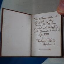 Load image into Gallery viewer, Bijou Album Containing the Photogrphs of the Passionist Fathers connected with the building of the Memorial Church of Leo xiii on Highgate Hill, London N. >>UNRECORDED MINIATURE BOOK OF PHOTOGRAPHS<< Publication Date: 1890