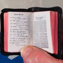 Load image into Gallery viewer, Holy Bible containing the Old and New Testaments.>>MINIATURE BOOK<< [MINIATURE COMPLETE HOLY BIBLE with SHAKESPEARE FAMILY RECORDS. Publication Date: 1919 Condition: Very Good.