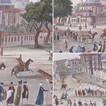 Load image into Gallery viewer, Hand-coloured copper engraving (#10 of 48) from the GRANDEST BOOK of VIEWS OF CONSTANTINOPLE."Grand Place de l'Hippodrome à Constantinople". Duplessis Bertaux & François Denis Née (Engravers), Antoine Ignace Melling (Artist). 1819