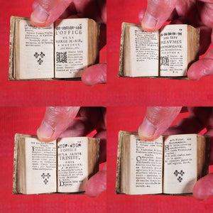 Heures de Cour contenant les sept offices de la semaine. Les 7 pseaumes, Vespres, Hymns & Les Litan avec les Prieres du matin & du soir & les Oraisons devant et apres le Commun. Publication Date: 1676 CONDITION: VERY GOOD