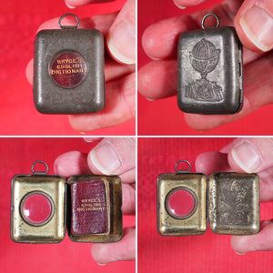 Smallest English Dictionary in the World. >>MINIATURE BRYCE DICTIONARY IN LOCKET<< Publication Date: 1900 CONDITION: GOOD