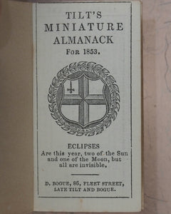 Tilt's Miniature Almanack. Various publishers. London. [1848-1870] >>RUN OF SCARCE COLLECTABLE ALMANACS<<