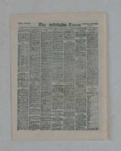Load image into Gallery viewer, Times Newspaper. Miniature Facsimile of The Times printed for Her Majesty Queen Mary's Dolls' House. Times. [London]. 1924.

