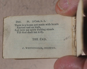 Daily Verses. Religious Tract Society. The Depository, 56 Paternoster Row. London. Circa 1836.