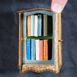 Gracieuse, La . Pairault, P. et Cie. Paris. 1896. Complete with ten French miniature books in Louis XV style bookcase/cabinet.