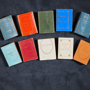 Gracieuse, La . Pairault, P. et Cie. Paris. 1896. Complete with ten French miniature books in Louis XV style bookcase/cabinet.