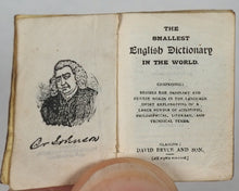 Load image into Gallery viewer, Smallest English Dictionary in the World. Bryce, David &amp; Son. Glasgow. Circa 1900.
