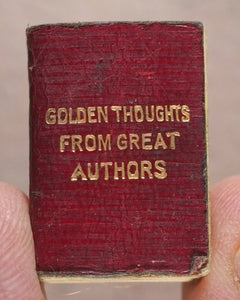Crowther, Alice. Golden Thoughts from great authors. Bryce, David & Son. Glasgow. Circa 1900.
