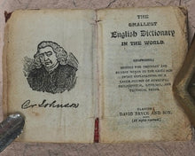 Load image into Gallery viewer, Smallest English Dictionary in the World.  Bryce, David &amp; Son. Glasgow. 1893.&gt;&gt;MINIATURE BRYCE DICTIONARY IN LOCKET&lt;&lt;
