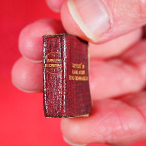 Smallest English Dictionary in the World. >>MINIATURE BRYCE DICTIONARY IN LOCKET<< Publication Date: 1900 CONDITION: GOOD