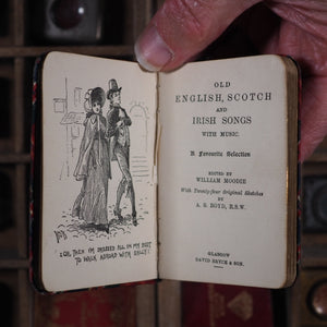 Old English, Scotch and Irish songs with music : a favourite selection. >>MINIATURE BRYCE TARTAN BOOK<< Moodie, William, editor. Publication Date: 1905 CONDITION: VERY GOOD