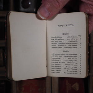 Old English, Scotch and Irish songs with music : a favourite selection. >>MINIATURE BRYCE TARTAN BOOK<< Moodie, William, editor. Publication Date: 1905 CONDITION: VERY GOOD