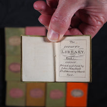 Load image into Gallery viewer, Infant's Library. Marshall, John. Circa 1800. 16 volumes. Complete with original sycamore bookcase.
