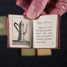 Load image into Gallery viewer, Infant's Library. Marshall, John. Circa 1800. 16 volumes. Complete with original sycamore bookcase.
