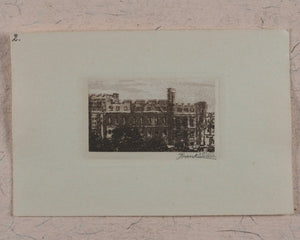 Willis, Frank (1865-1932). Original Set of Signed Artist's India Proof Miniature Line Engravings for H.M.Queen Mary. Willis, Frank (1865-1932). Whitstable, Kent. 1923.
