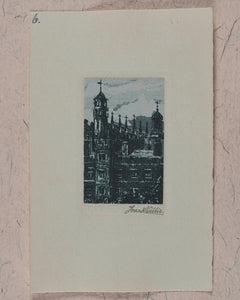 Willis, Frank (1865-1932). Original Set of Signed Artist's India Proof Miniature Line Engravings for H.M.Queen Mary. Willis, Frank (1865-1932). Whitstable, Kent. 1923.