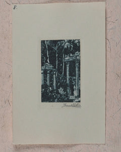 Willis, Frank (1865-1932). Original Set of Signed Artist's India Proof Miniature Line Engravings for H.M.Queen Mary. Willis, Frank (1865-1932). Whitstable, Kent. 1923.