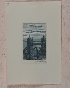 Willis, Frank (1865-1932). Original Set of Signed Artist's India Proof Miniature Line Engravings for H.M.Queen Mary. Willis, Frank (1865-1932). Whitstable, Kent. 1923.