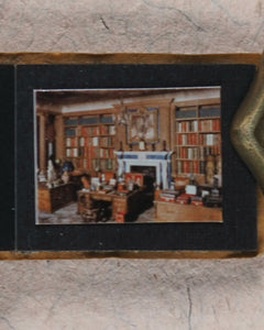 Photograph Album, miniature. Miniature photograph album of Her Royal Highness, Queen Mary's Dolls' House. Circa 1990.