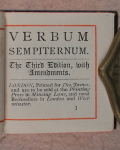 Thumb Bible by [Bishop] J[eremy] Taylor. Randolph & Co., A.D.F. 38, West 23rd Street. New York. 1897.
