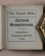 Load image into Gallery viewer, Thumb Bible. Verbum Sempiternum. Longman and co. London. 1849.
