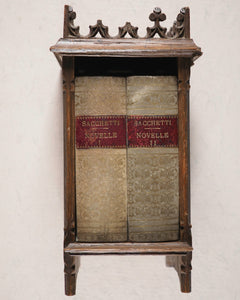 Sacchetti, Franco. Novelle cittadino fiorentino. G. Barbera, editore. Firenze. 1860. >>MINIATURE BOOKS WITH OCCULT ASSOCIATION IN GOTHIC BOOKCASE<<