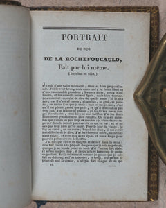 La Rochefoucauld, Francois Duc de. Maximes et Reflexions Morales. Didot le Jeune. Paris. 1827.