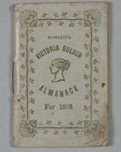 Load image into Gallery viewer, Howlett's Victoria Golden Almanack for 1858. Howlett and &amp; Son, Printers, 10 Frith Street, Soho. [London]. [1857].
