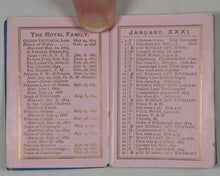 Load image into Gallery viewer, Howlett's Victoria Golden Almanack for 1886. Howlett and &amp; Son, Printers, 10 Frith Street, Soho. [London]. [1885].
