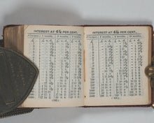 Load image into Gallery viewer, Thumb Ready Reckoner: containing calculations from one-sixteenth of a penny to nine shillings &amp; ninepence with interest/discount tables, British and foreign weights &amp; measures, metric system, foreign money, postal guide. Frowde, Henry. [London]. 1895.
