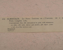 Load image into Gallery viewer, Petit Théâtre de L'Univers, Le. étrennes naturelles, précieuses instructives et amusantes pour l'Année 1782. Langlois. Rue du Petit- Pont, près la rue S. Severin. Paris. [1781].
