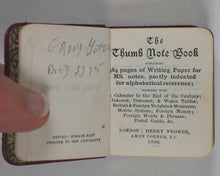 Load image into Gallery viewer, Thumb Note Book. Frowde, Henry. [London]. 1896.
