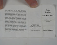 Load image into Gallery viewer, Reichert, Josua. Bilder-ABC : das kleinste Buch der Welt. Faber &amp; Faber. [Leipzig, Germany]. [2002]. ISBN 9783932545559.
