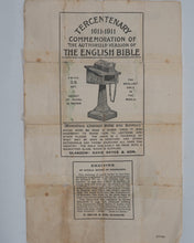 Load image into Gallery viewer, Tercentenary 1611-1911 Commemoration of the authorised version of the English Bible. Bryce, David and Son. Glasgow. 1911.
