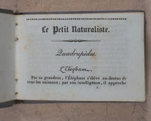 Load image into Gallery viewer, Petit Naturaliste. Marcilly. Rue St. Jacques, no. 10. Paris. No date but 1829.
