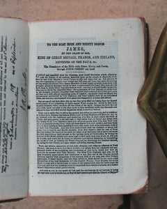 Holy Bible containing the Old and New Testaments [with lectern]. >>MINIATURE BIBLE WITH LECTERN<< Publication Date: 1919 CONDITION: VERY GOOD