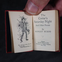 Load image into Gallery viewer, Burns, Robert. Cottar's Saturday Night and other poems. Bryce, David &amp; Son. Glasgow. 1907. Complete with original brass book holder bust of Burns.
