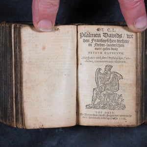 Marot, Clément, and Théodore de Bèze. Les C.L. Pseaumes de David Mis en Rime Françoise [with] La forme des prières ecclésiastiques. 1593. [with] De C.L. Psalmen Davids, Delft, 1594.
