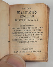 Load image into Gallery viewer, Bryce, David &amp; Son. Glasgow. Advertising. Bryce's Diamond English Dictionary. Pears advertising. 1896.
