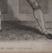 Load image into Gallery viewer, Boxing Engraving, Bare English Knuckle Pugilist John Jackson By Percy Roberts Circa 1810
