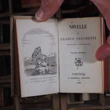 Load image into Gallery viewer, Sacchetti, Franco. Novelle cittadino fiorentino. G. Barbera, editore. Firenze. 1860. &gt;&gt;MINIATURE BOOKS WITH OCCULT ASSOCIATION IN GOTHIC BOOKCASE&lt;&lt;
