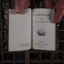 Load image into Gallery viewer, La Henriade. Poeme par Voltaire. >>MINIATURE LITERARY CLASSIC<< Voltaire Publication Date: 1824 CONDITION: VERY GOOD
